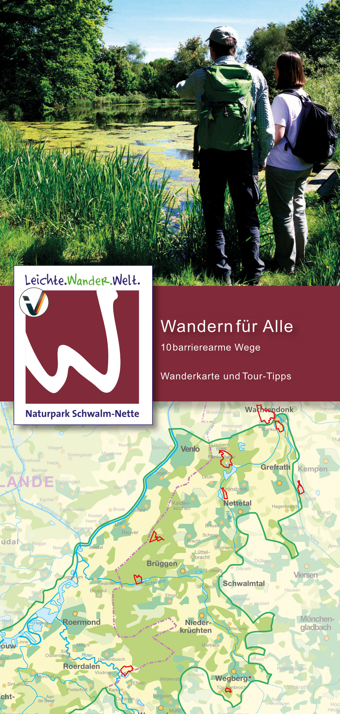 Broschüre "Wandern für Alle - 10 barrierearme Wege"